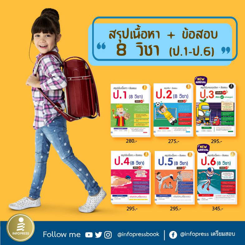 สรุปเข้ม + ข้อสอบ 8 วิชา ป.6 มั่นใจเต็ม 100 หนังสือสรุปเข้ม 8 วิชา ป.6 มั่นใจเต็ม 100 เจาะลึกเนื้อหา 5 วิชาสามัญ (คณิตศาสตร...