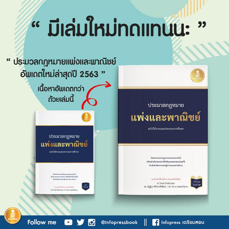 ประมวลกฏหมายแพ่งและพาณิชย์ ฉบับใช้งานและประกอบการศึกษา  (ปรับปรุงใหม่ล่าสุด) ประมวลกฏแพ่งและพาณิชย์ ฉบับใช้งานและประกอบการศ...