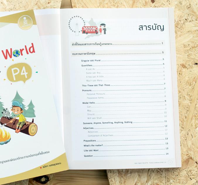 เซตสุดคุ้ม : หนังสือ Hello English World P1 - P6  : Practice workbook หนังสือแบบฝึกหัดภาษาอังกฤษ ป.1 สรุปเนื้อหาสั้นกระชับ ...