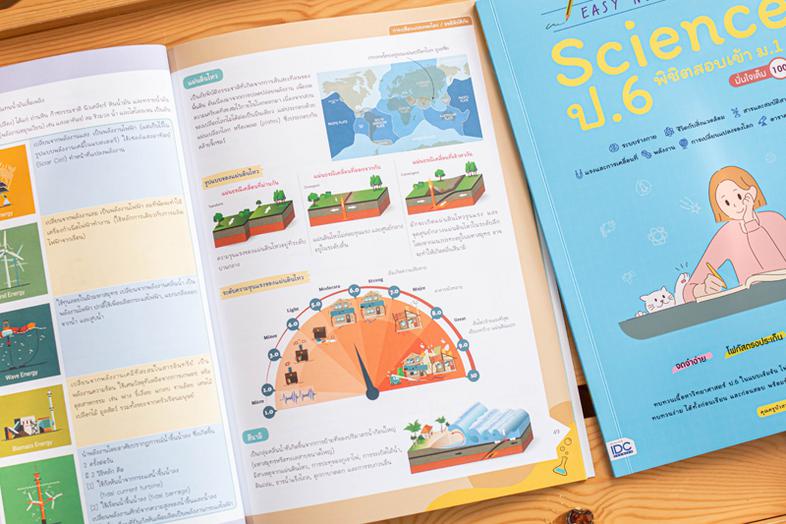 Easy Note Science ป.6 พิชิตสอบเข้า ม.1 มั่นใจเต็ม 100 ทบทวนเนื้อหา วิทยาศาสตร์ ระดับ ป.5-ป.6 อย่างรวดเร็วด้วยรูปภาพสวยงาม ร...