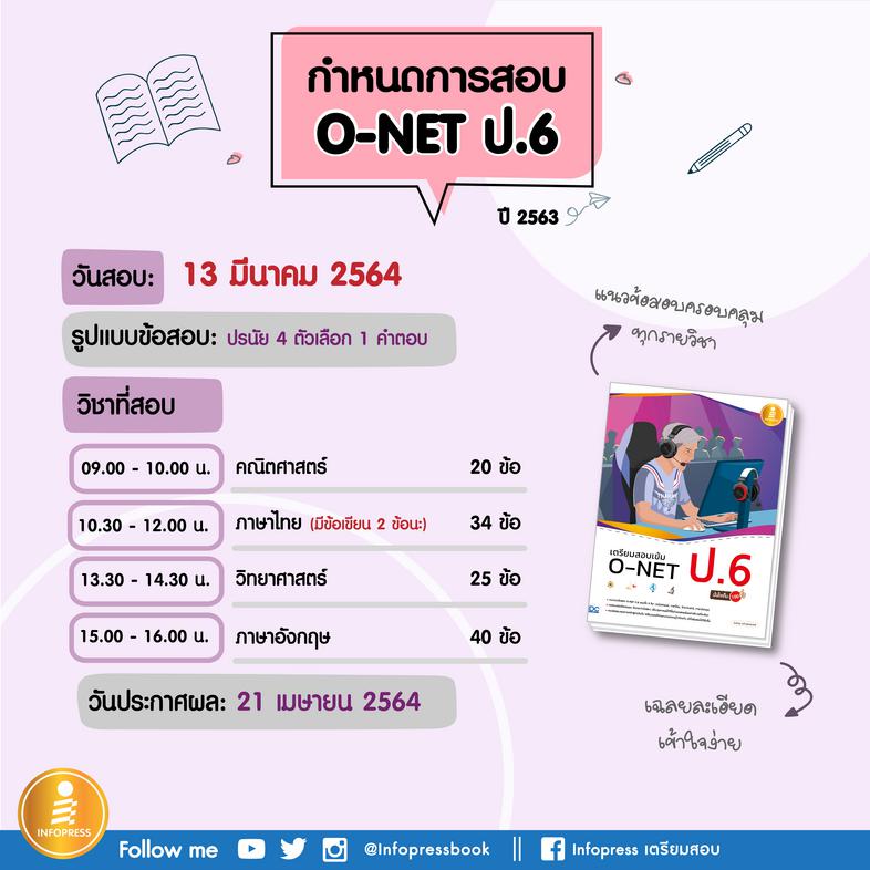 เตรียมสอบเข้ม O-NET ป.6 มั่นใจเต็ม 100 เนื่องจากพบข้อผิดพลาดในเฉลยของแบบฝึกหัด ผู้อ่านสามารถดาวน์โหลดไฟล์ปรับปรุงไปแก้ไข โด...