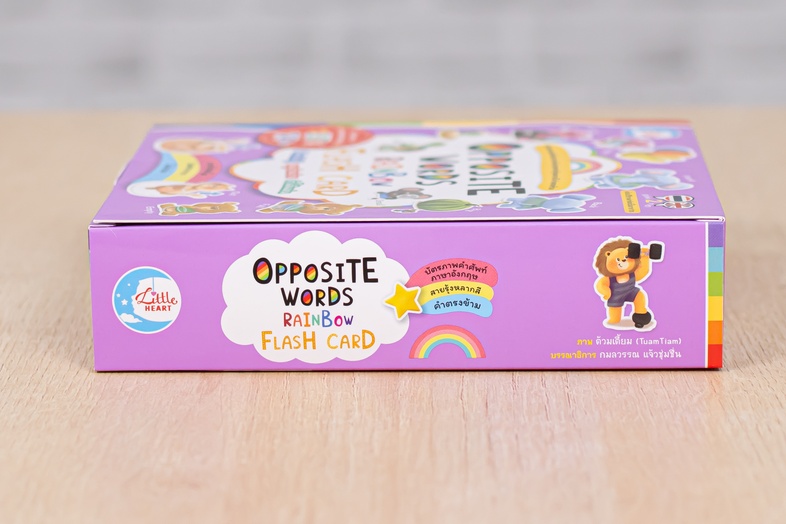 OPPOSITE WORDS RAINBOW FLASH CARD 