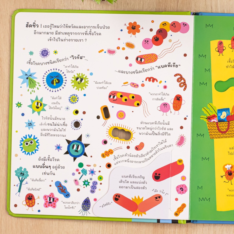 บอร์ดบุ๊ค เปิดโลกวิทยาศาสตร์ เชื้อโรครอบตัวเรา เปิดเผยความลับทางวิทยาศาสตร์เกี่ยวกับการเชื้อโรค ให้เด็กๆ ได้รู้ว่าเชื้อโรคค...