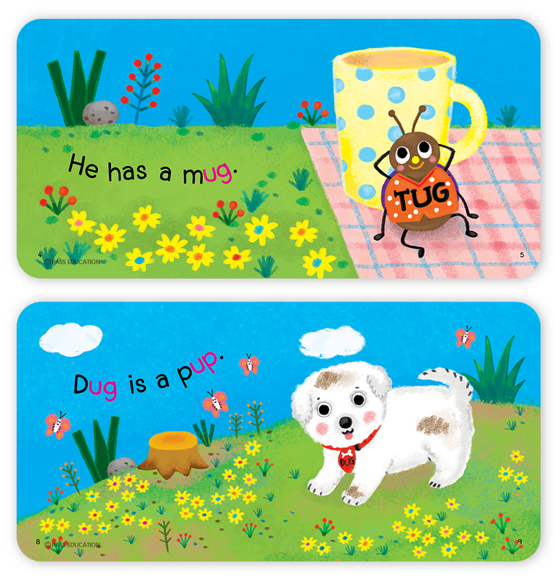 ชุด Fun Phonics นิทานเด็ก  เสริมทักษะภาษา ฝึกออกเสียง Phonics สระทั้ง 5 ตัว  A E I O U  เพิ่มคลังศัพท์น่ารู้ แถมฟรีซีดีเพลง...